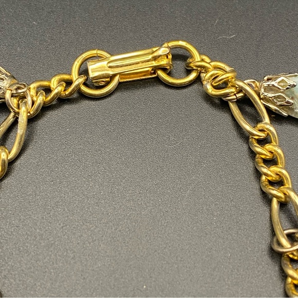 Gemstone Pebble Nugget Charm Bracelet Semi Precious Polished Stones - Picture 6 of 9